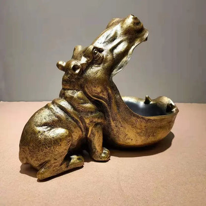 Nilpferd-Münzvase für Heimdekoration