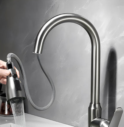 Nerio – Schwarze ausziehbare Mischbatterie