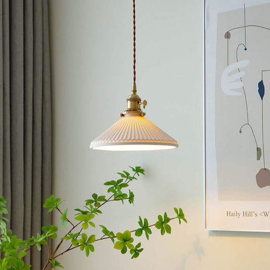 Glisten - Weiße keramische Pendelleuchte