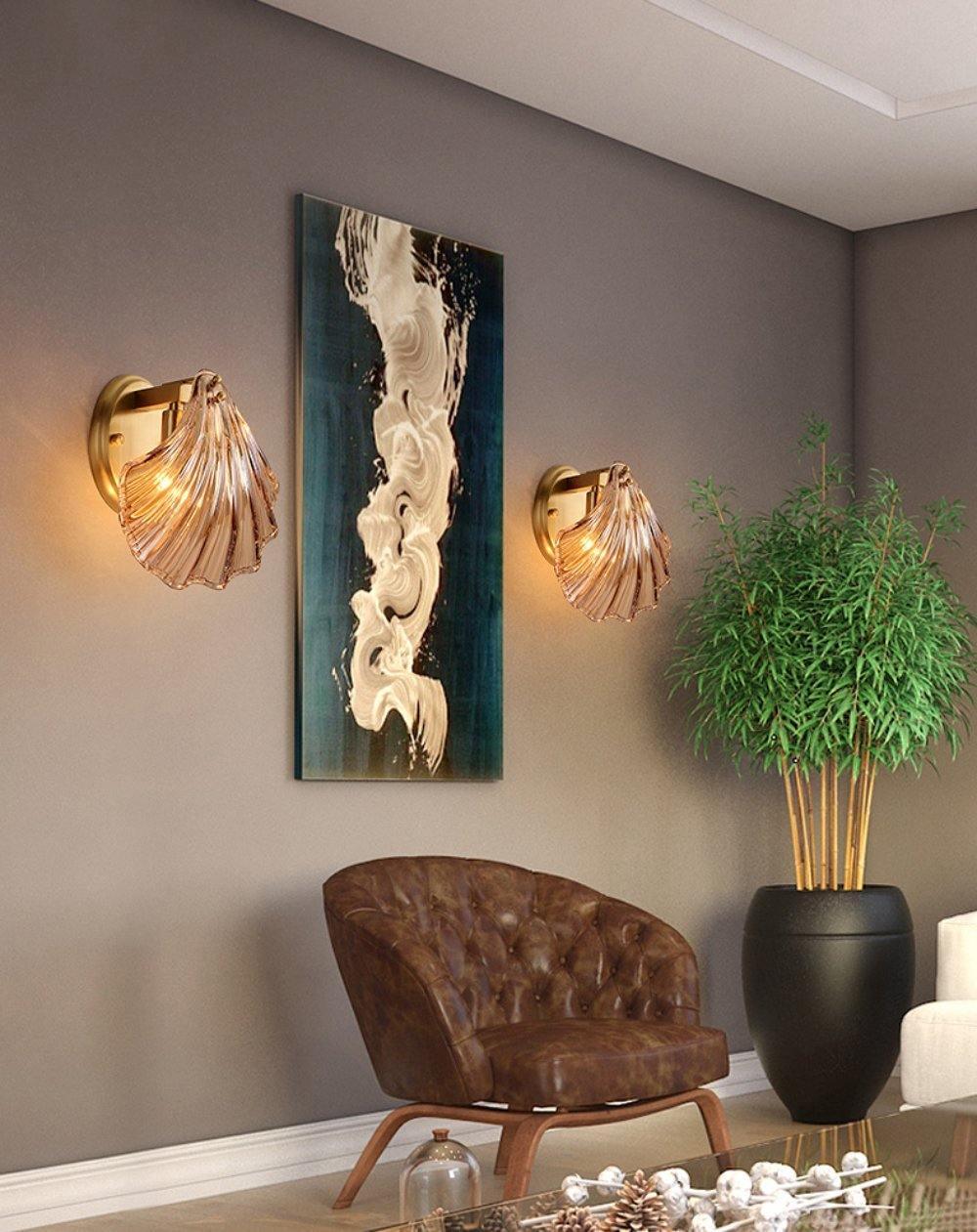 Shellina – Wandlampe in Muschelform aus Keramik