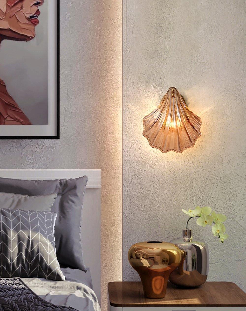 Shellina – Wandlampe in Muschelform aus Keramik
