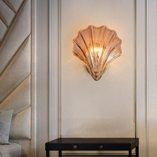 Shellina – Wandlampe in Muschelform aus Keramik