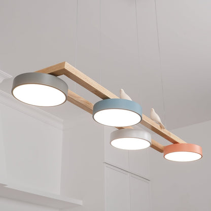 Elian – Moderne LED-Pendelleuchte aus Massivholz