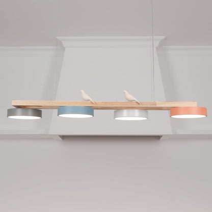 Elian – Moderne LED-Pendelleuchte aus Massivholz