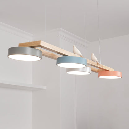 Elian – Moderne LED-Pendelleuchte aus Massivholz