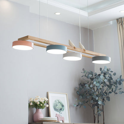 Elian – Moderne LED-Pendelleuchte aus Massivholz