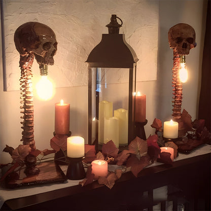 Gravok – Unheimliche Totenkopf-Tischlampe für Halloween