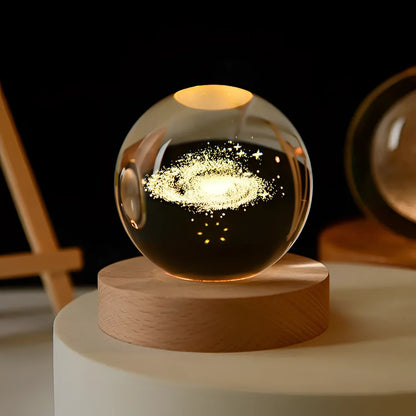 Lyora – LED-Kristalllampe mit 3D-Muster