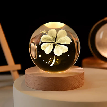 Lyora – LED-Kristalllampe mit 3D-Muster