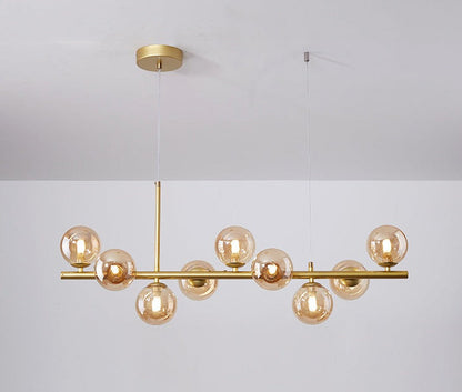 GoldLine – Eleganter Esstisch-Kronleuchter mit Designer-Flair