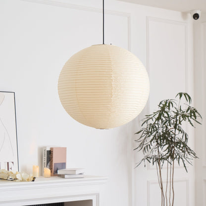 Naoko – Runder LED-Leuchter aus Xuan-Papier