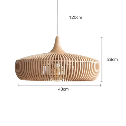 Elios – Deckenleuchte aus Holzhandwerk