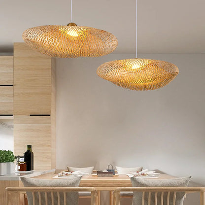 Bambus Wohnzimmer Zen Kronleuchter