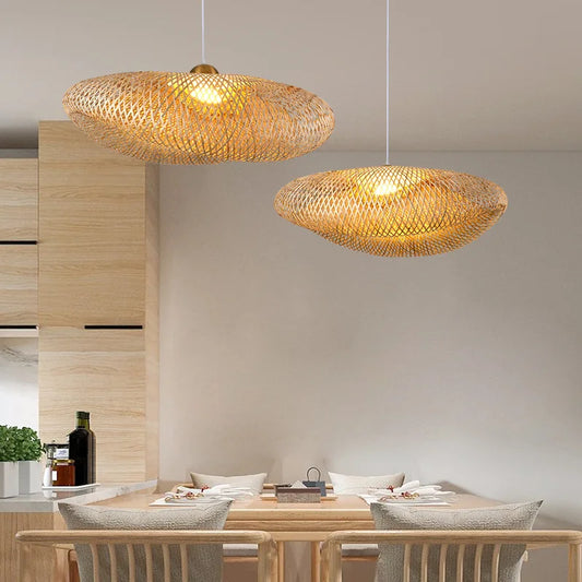 Bambus Wohnzimmer Zen Kronleuchter