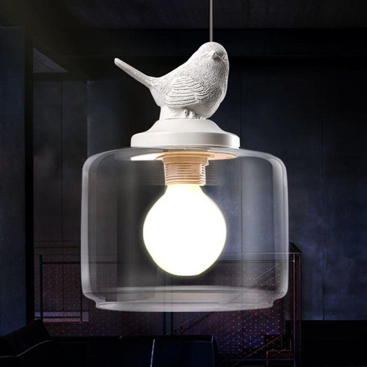 Liora – Vogel-Hängelampe aus Glas