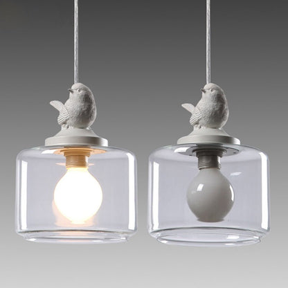 Liora – Vogel-Hängelampe aus Glas