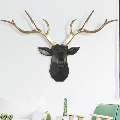 3D Hirschkopf-Wandhaken im nordischen Look