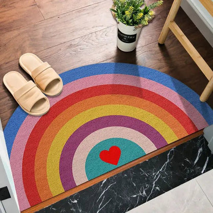 HappyStep - Bunte Fußmatte mit Regenbogen- und Melonendruck