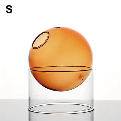 Amira – Farbige Glas Kugelvase Deko
