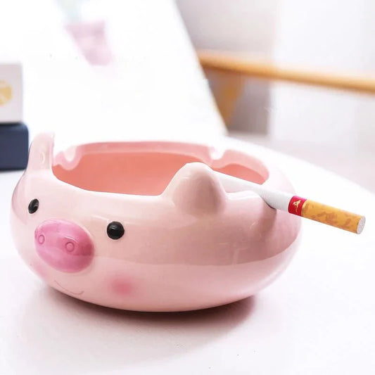 WhimsiSmoke - Lustiger Keramik-Aschenbecher im Cartoon-Tier-Design