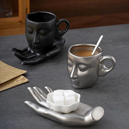 FaceBrew – Kaffeetassen-Set mit minimalistischer Gesichtsform
