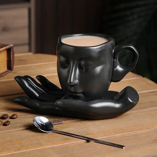 FaceBrew – Kaffeetassen-Set mit minimalistischer Gesichtsform