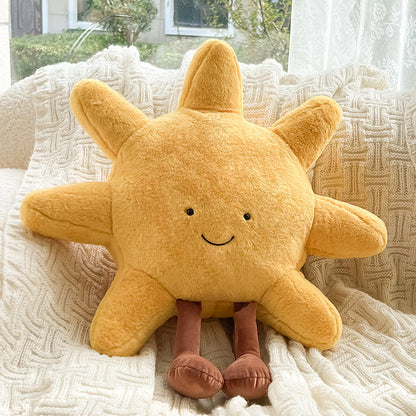 Lächelndes Gesicht Sonne Mond Kissen Sofa