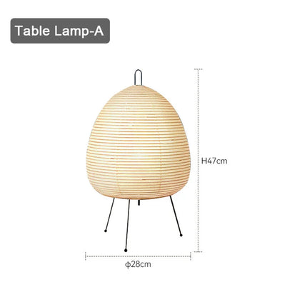 Japanische Reispapier-Tischlampe