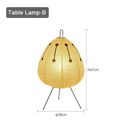 Japanische Reispapier-Tischlampe