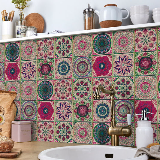 Mandala Selbstklebender Wandfliesenaufkleber für die Küche