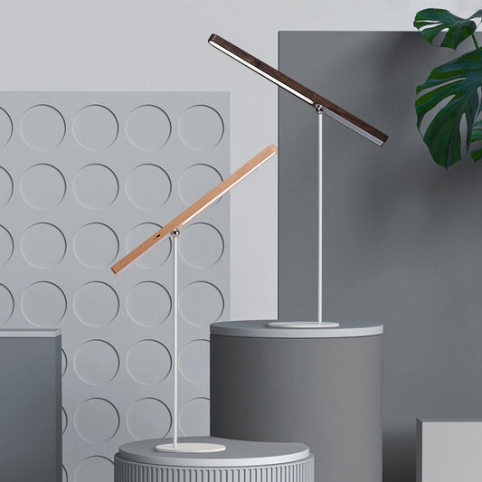 Kylie – Schicke LED-Holztischlampe mit Helligkeitsregler