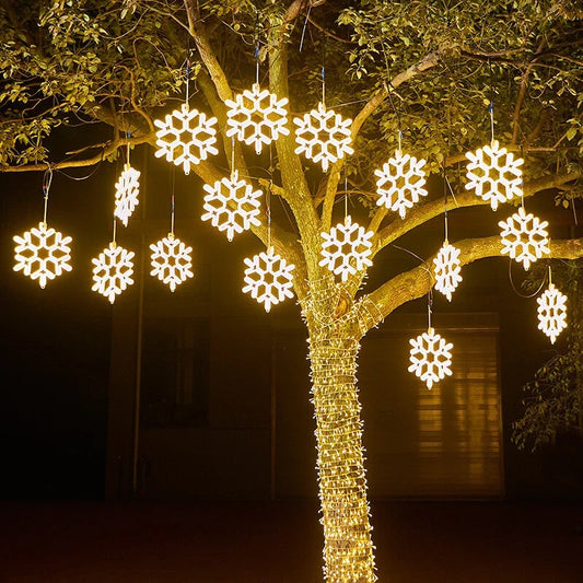 Frostella – LED Licht in Schneeflockenform für festliche Außen-Weihnachtsdekoration