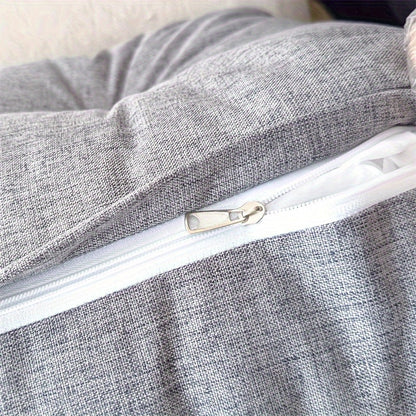 LeanNest – Atmungsaktives Dreieckskissen aus Leinen für Rückenkomfort