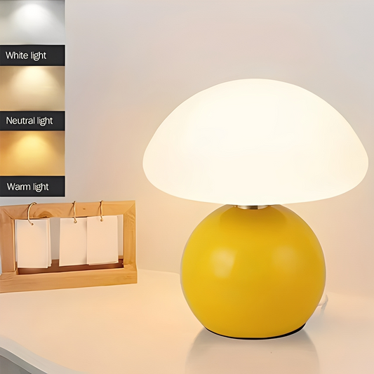 Jhapz – Pilz Tischlampe im modernen Frost-Stil
