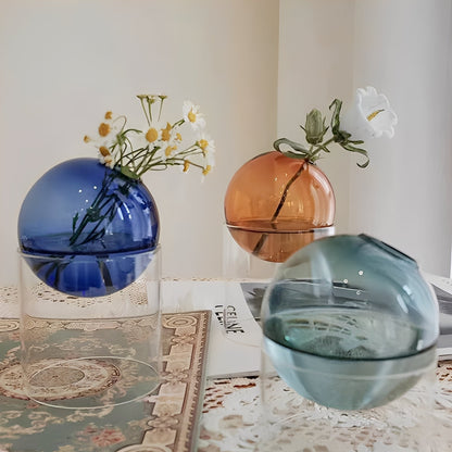 Amira – Farbige Glas Kugelvase Deko