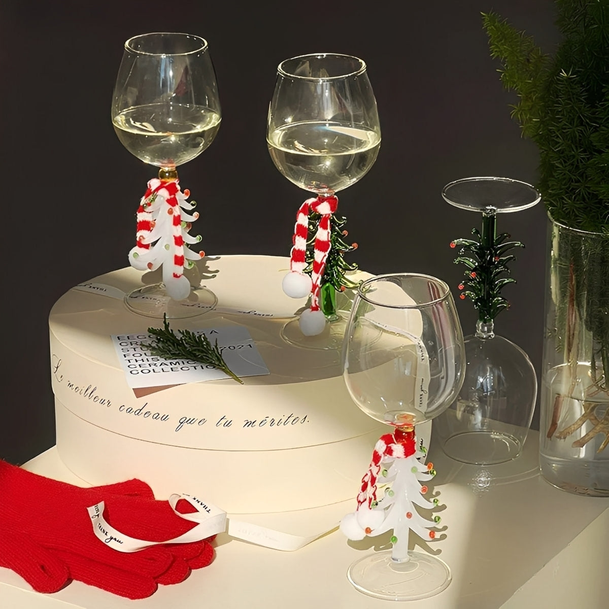 Festiva – Weihnachtsbaum-Weinglas aus Borosilikat