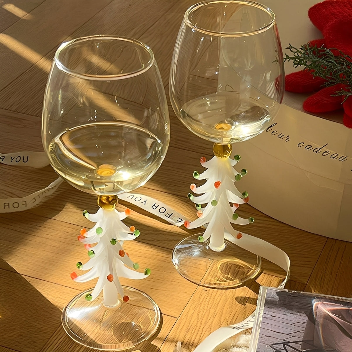 Festiva – Weihnachtsbaum-Weinglas aus Borosilikat