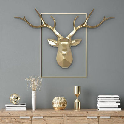 3D Hirschkopf-Wandhaken im nordischen Look