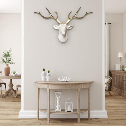 3D Hirschkopf-Wandhaken im nordischen Look