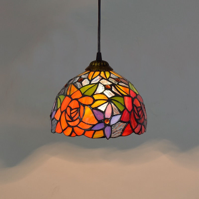 Roku – Mediterraner Leuchter aus Buntglas