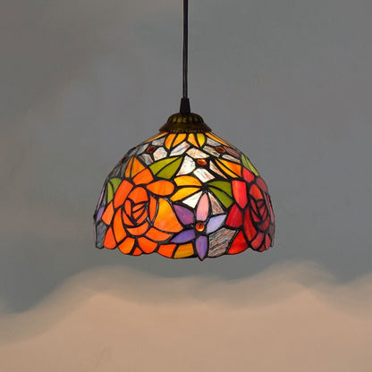 Roku – Mediterraner Leuchter aus Buntglas
