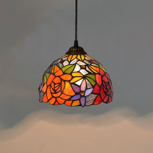 Roku – Mediterraner Leuchter aus Buntglas