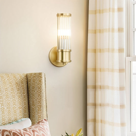 Valeria – Zeitgemäße Wandlampe mit Kristallzylinder