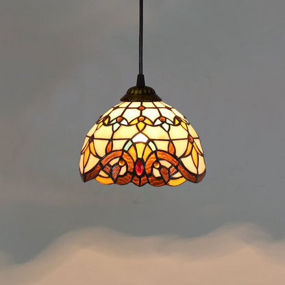 Roku – Mediterraner Leuchter aus Buntglas