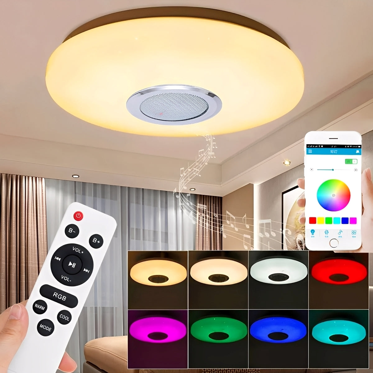 Bailey – Deckenlampe mit Farbänderung