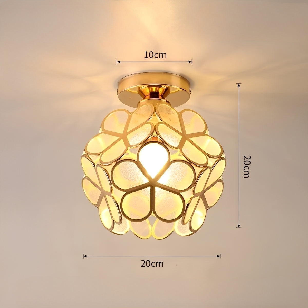 Celia – Deckenleuchte mit Kristallen