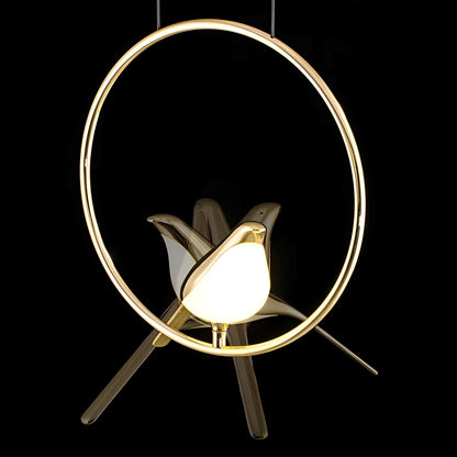 Emilia – Minimalistischer Elster Vogel Kronleuchter