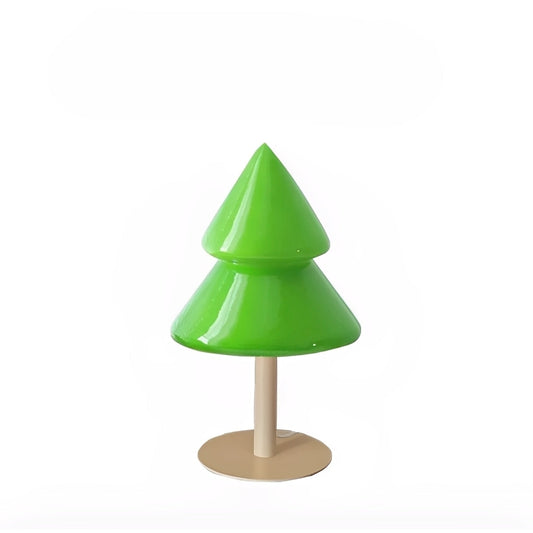 Noelle – Bunte Tischlampe in Tannenbaumform