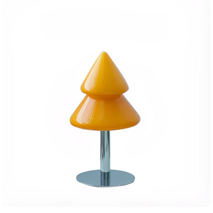Noelle – Bunte Tischlampe in Tannenbaumform