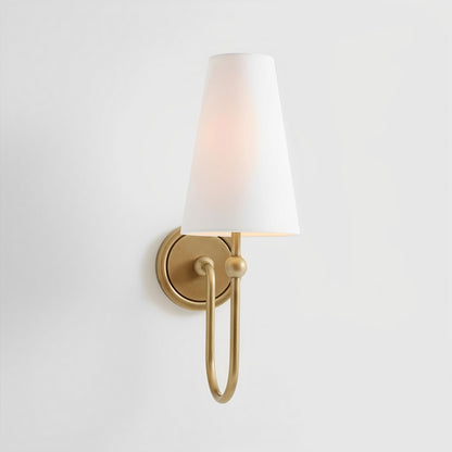 Eloise – Französische Wandlampe aus Kupfer & Leinen
